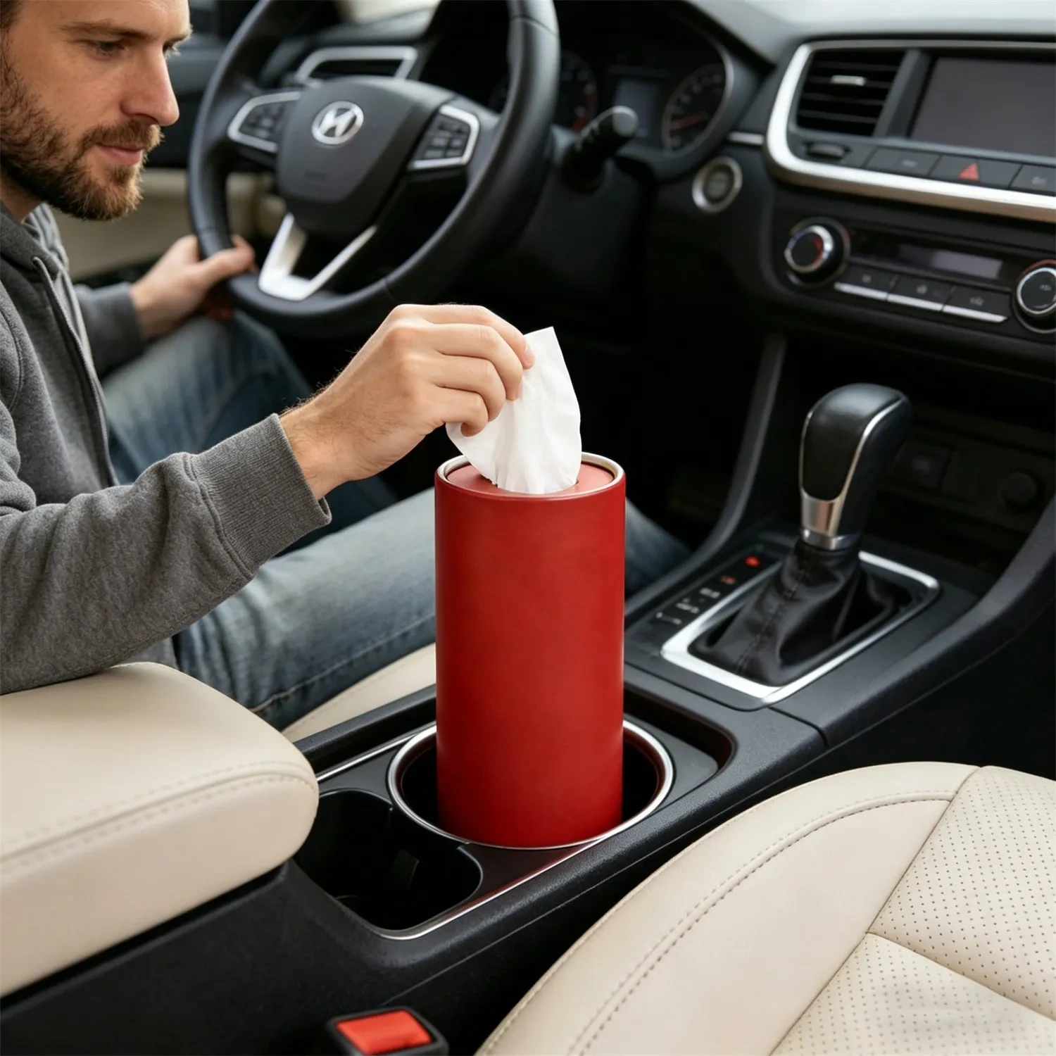 Cylindrical Car Tissue Dispenser - Auto Wholesale