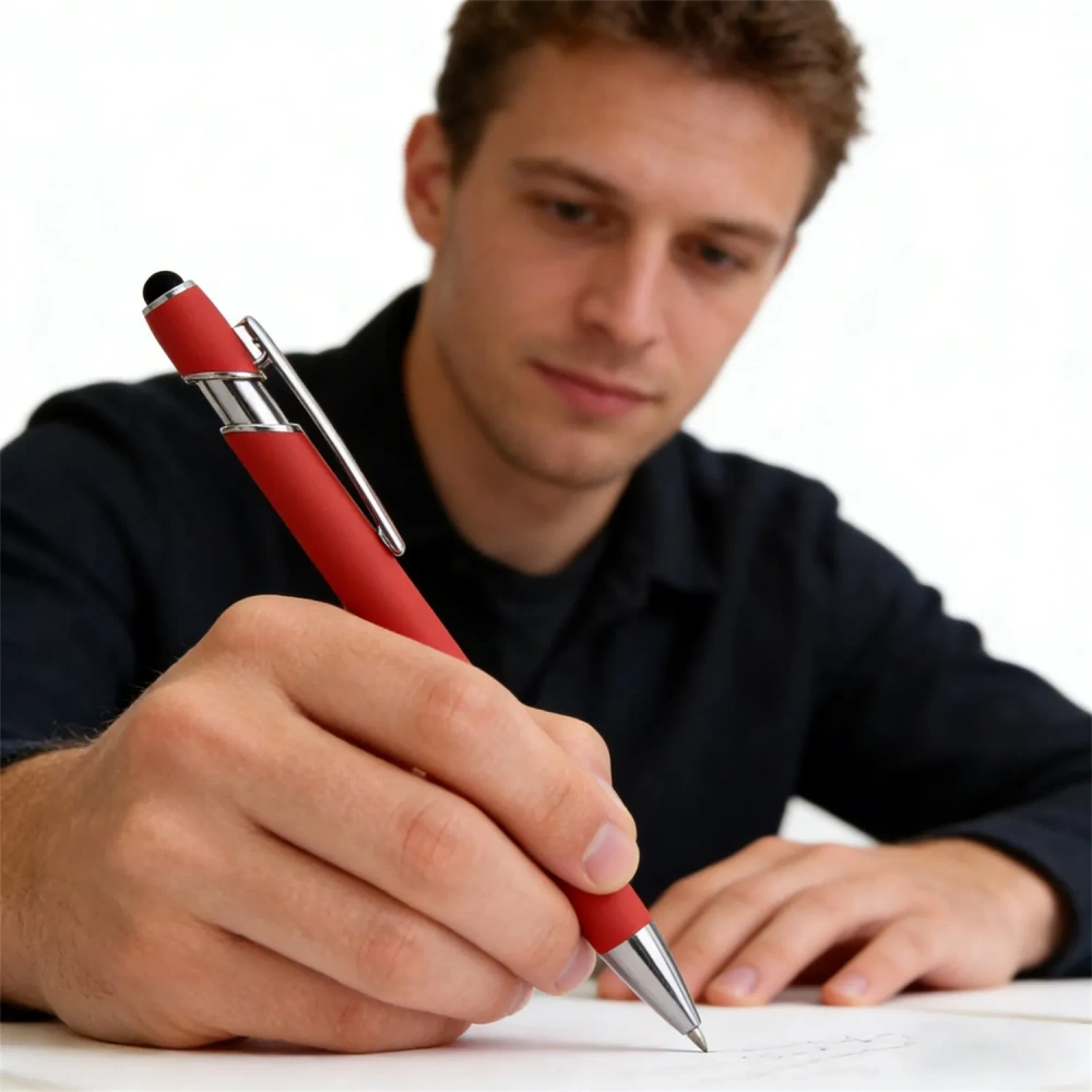 2-in-1 Metal Stylus Ballpoint Pen - Custom Logo