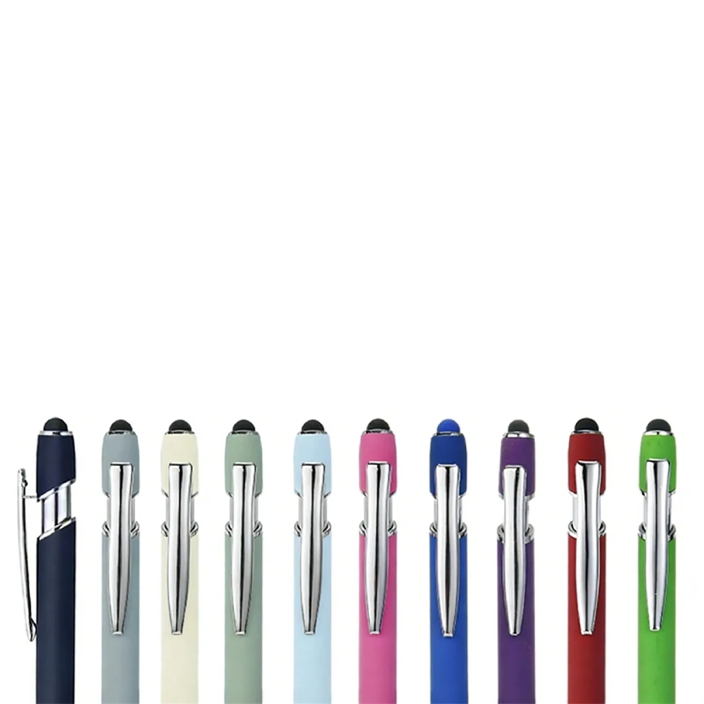 2-in-1 Metal Stylus Ballpoint Pen - Custom Logo