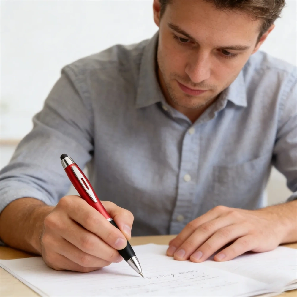 Metallic LED Light-Up Stylus Pen - Low MOQ