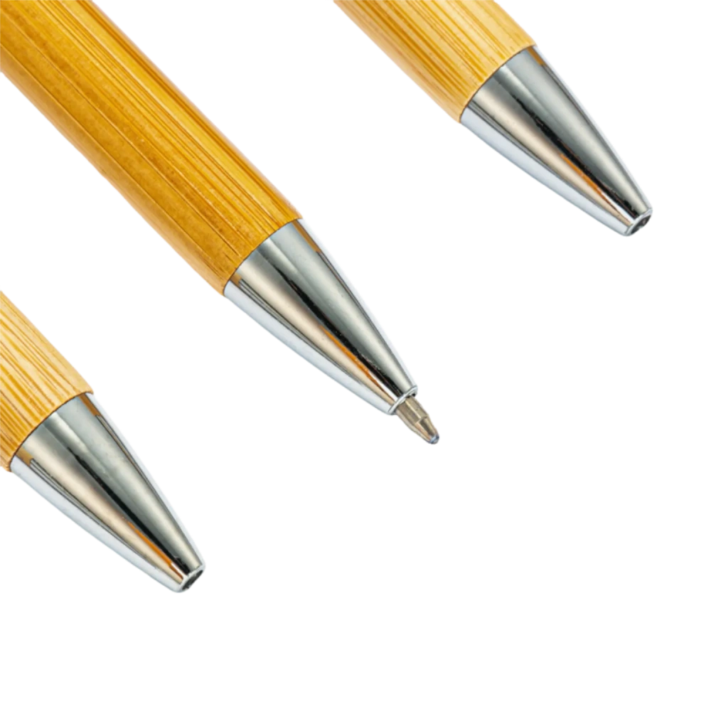 Retractable Eco Bamboo Pen - Eco-Friendly Bulk