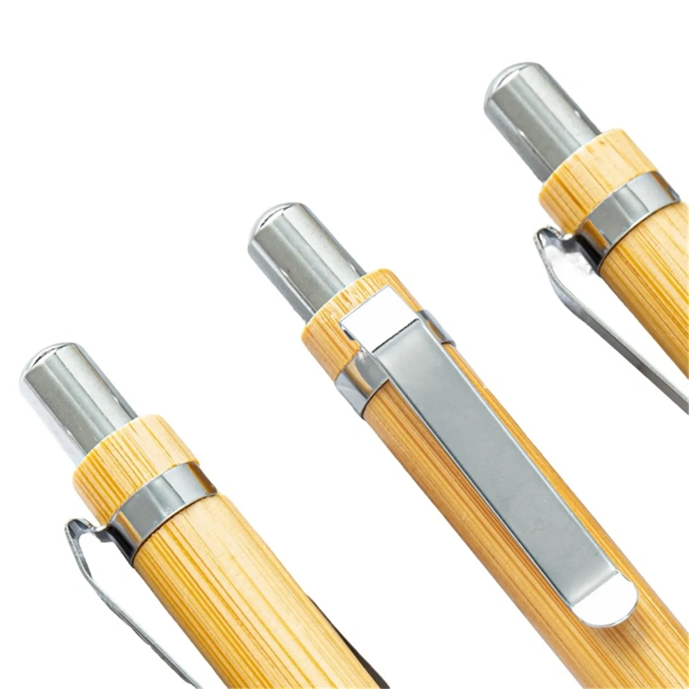 Retractable Eco Bamboo Pen - Eco-Friendly Bulk