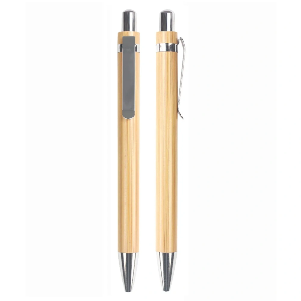 Retractable Eco Bamboo Pen - Eco-Friendly Bulk
