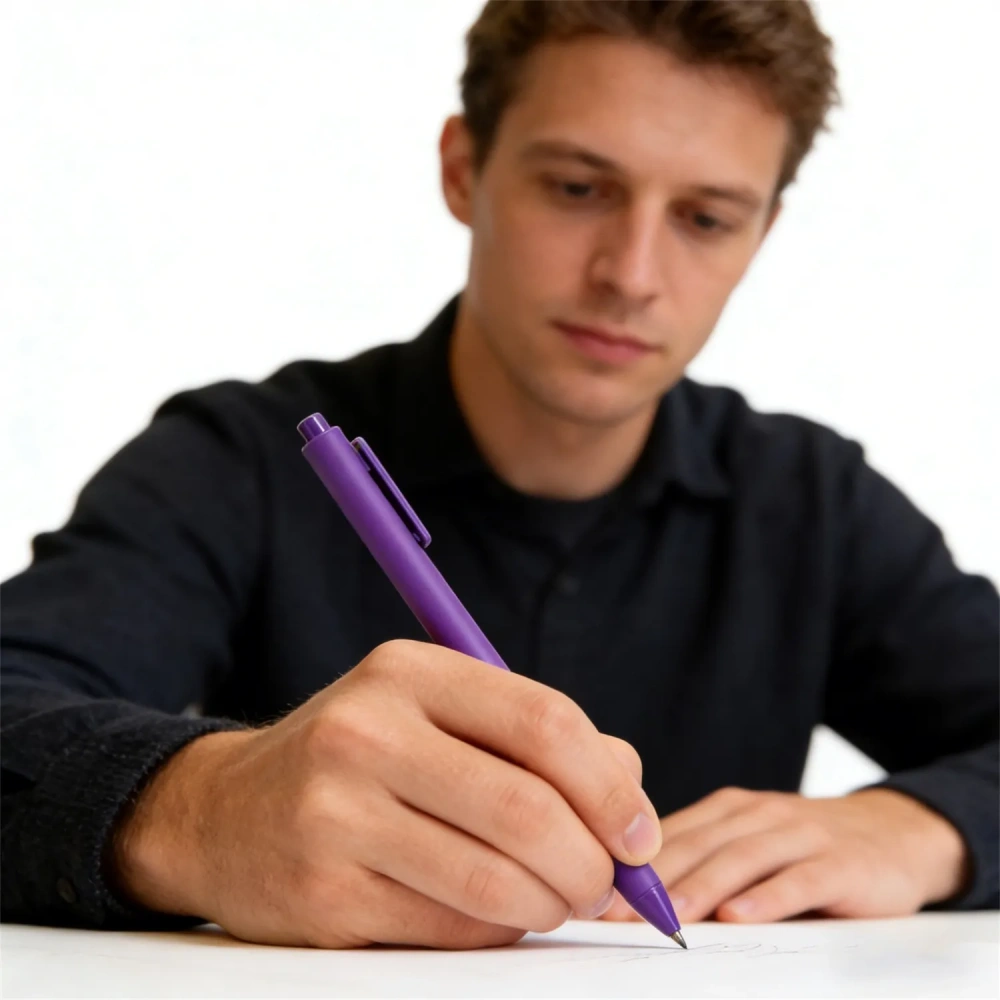 Ergonomic Contoured Plastic Pen - Wholesale