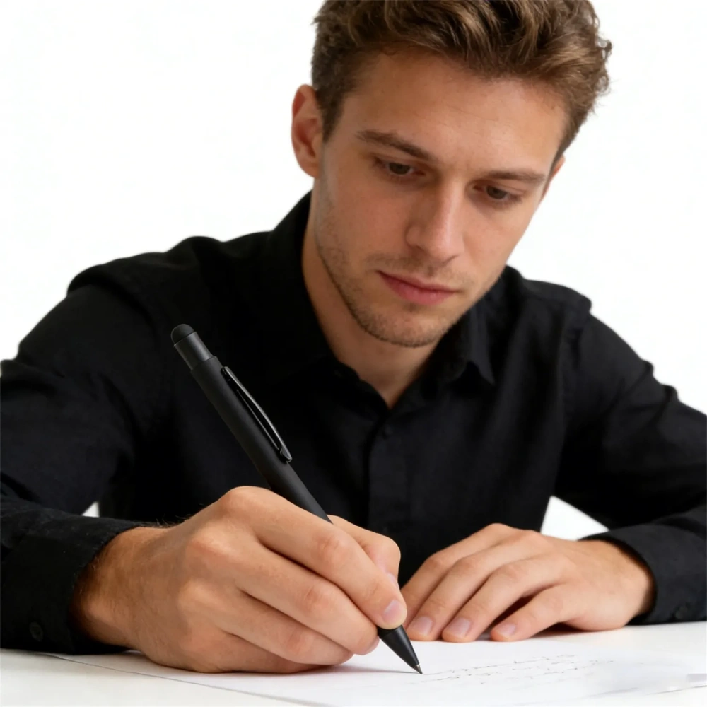 Pocket Clip Plastic Ballpoint Pen - Bulk Order