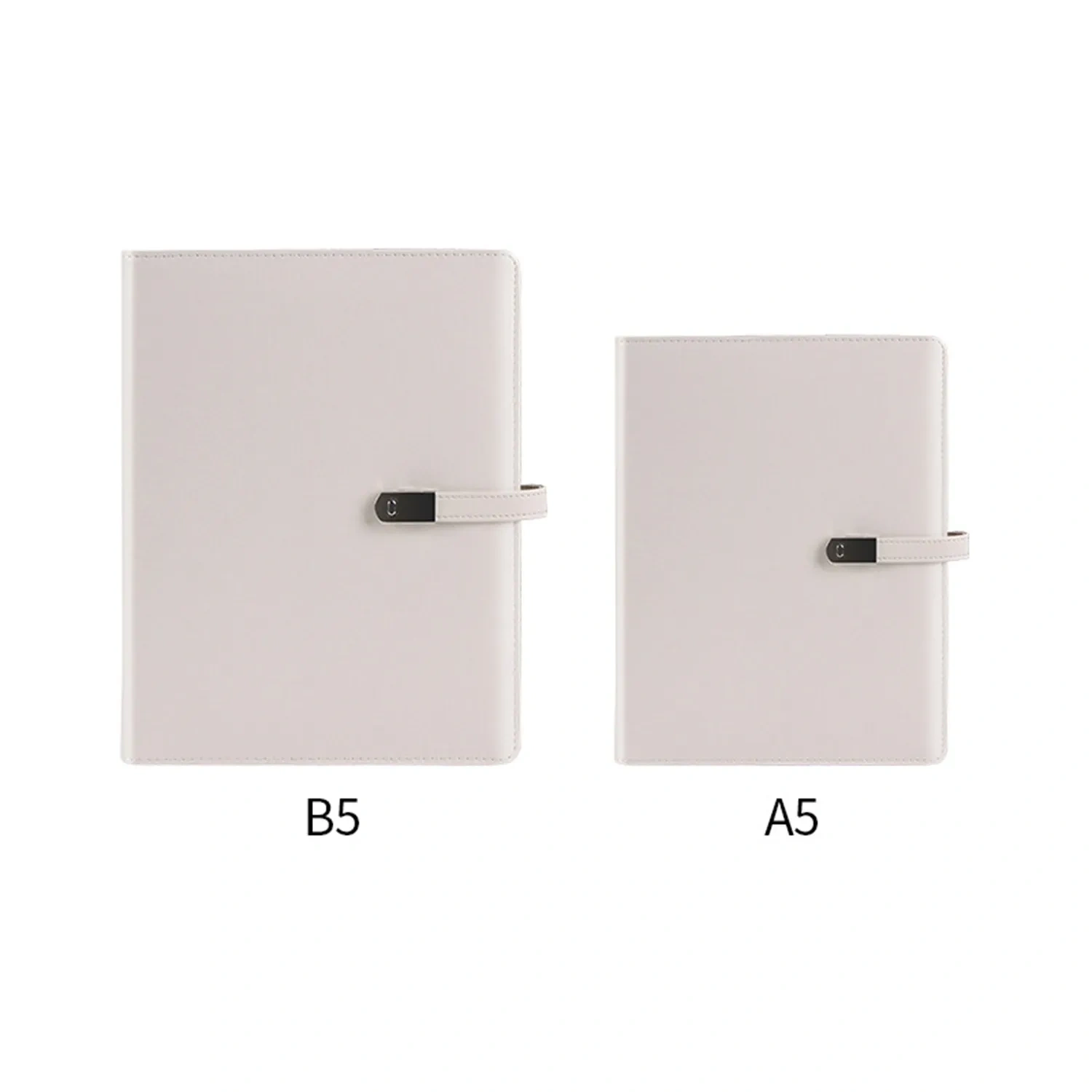 White A5 Magnetic Buckle Notebook - Wholesale