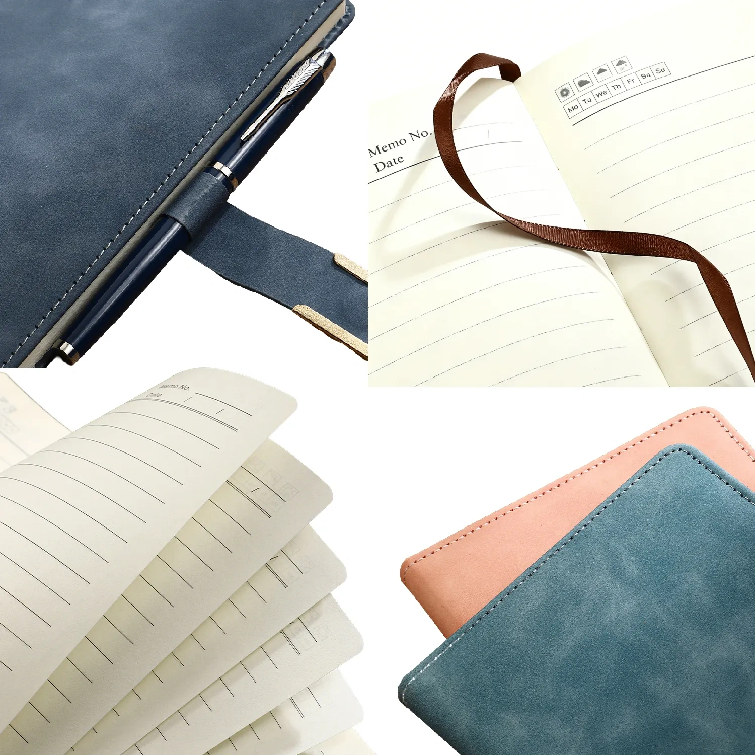 Suede Faux Leather A5 Notebook - Personalized