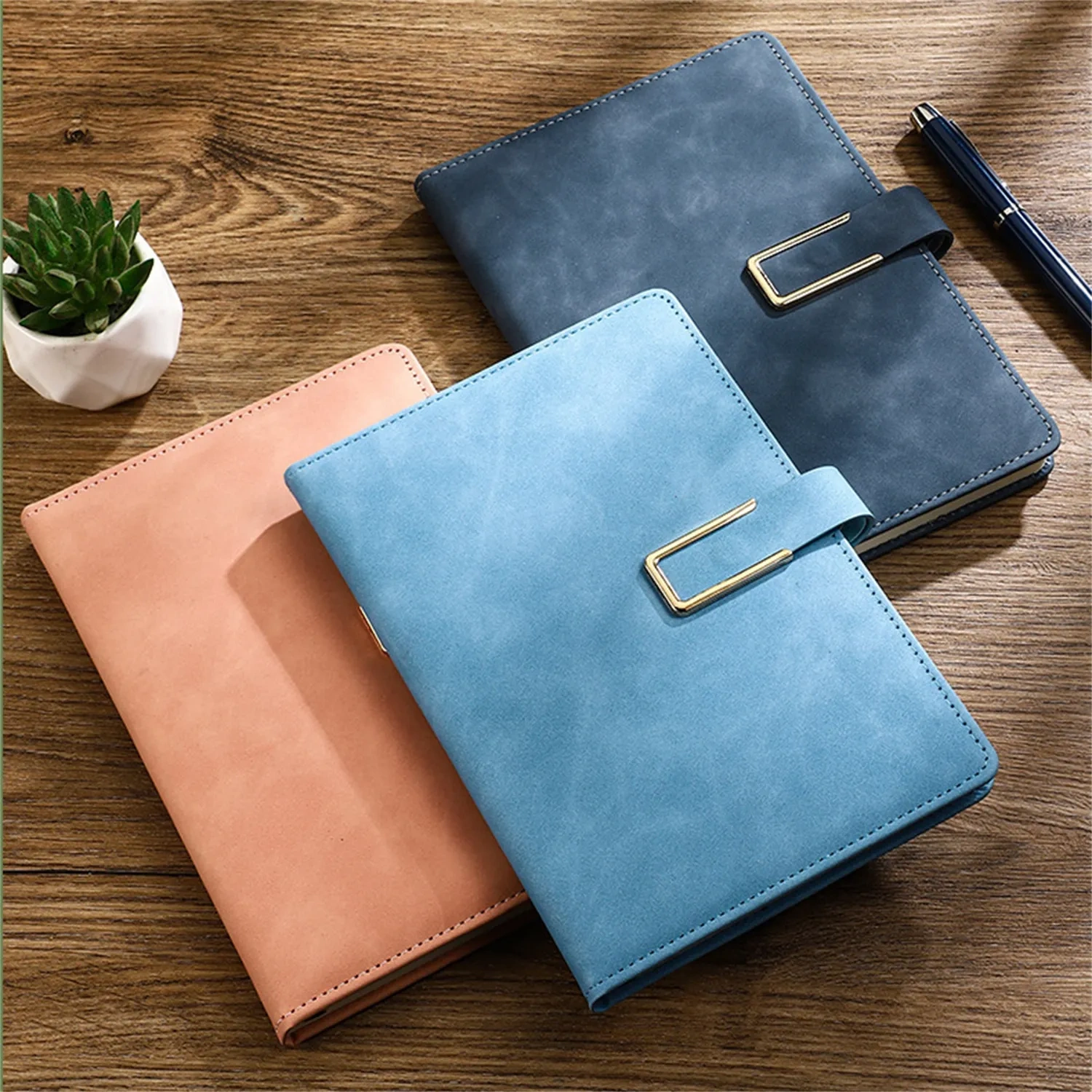 Suede Faux Leather A5 Notebook - Personalized
