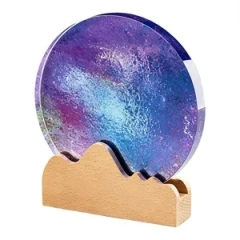 Bespoke Round Artistic Trophy Small Order Custom Logo