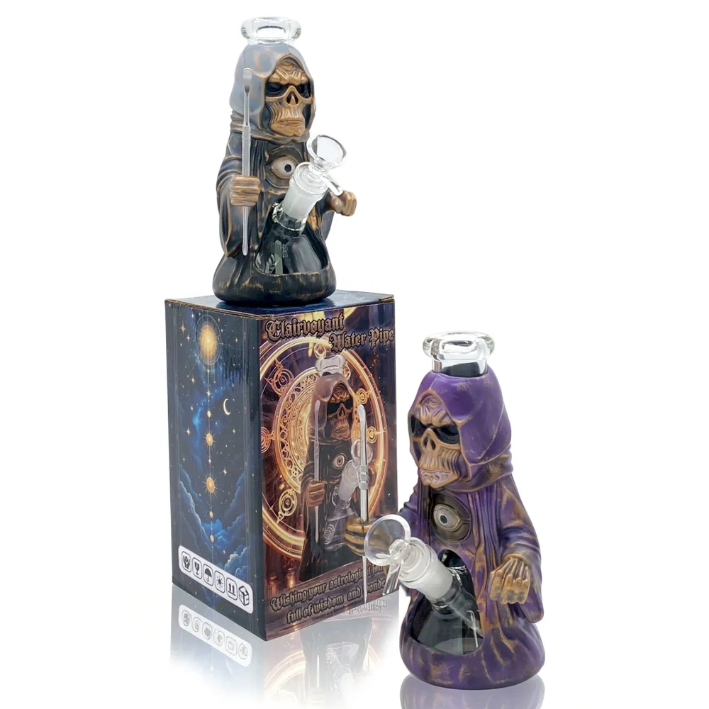 Custom Grim Reaper Clairvoyant Resin Water Pipe