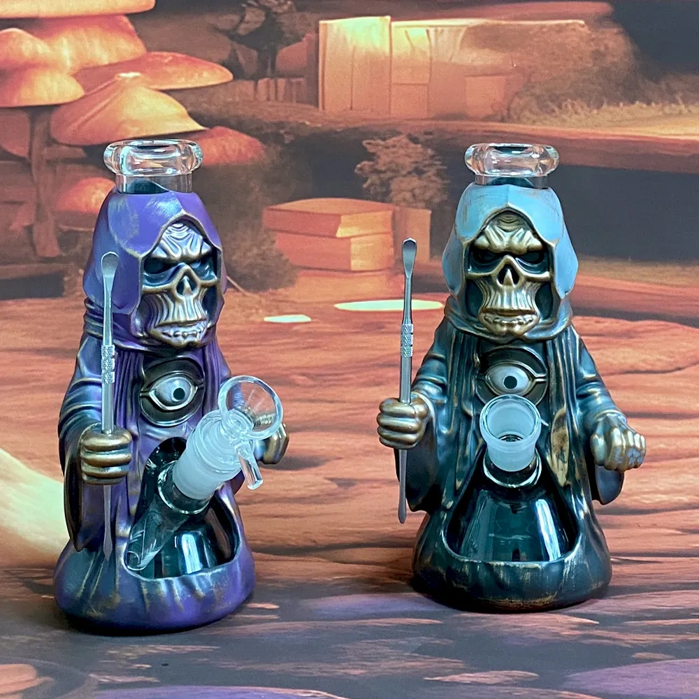 Custom Grim Reaper Clairvoyant Resin Water Pipe