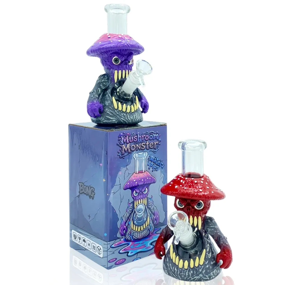Custom Mushroom Monster Silicone Glass Water Pipe