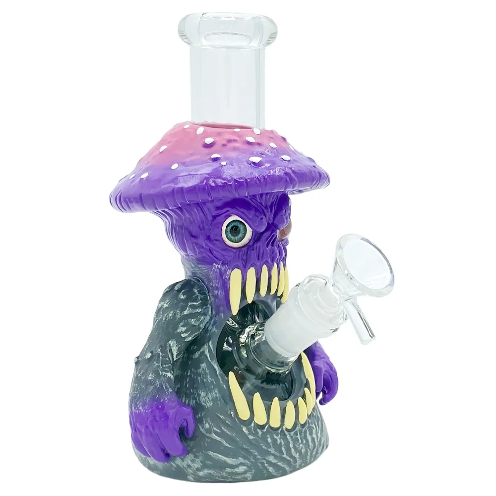 Custom Mushroom Monster Silicone Glass Water Pipe
