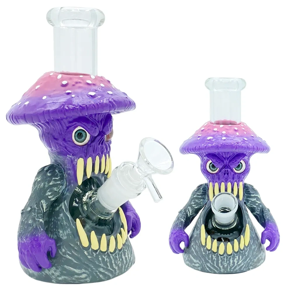 Custom Mushroom Monster Silicone Glass Water Pipe