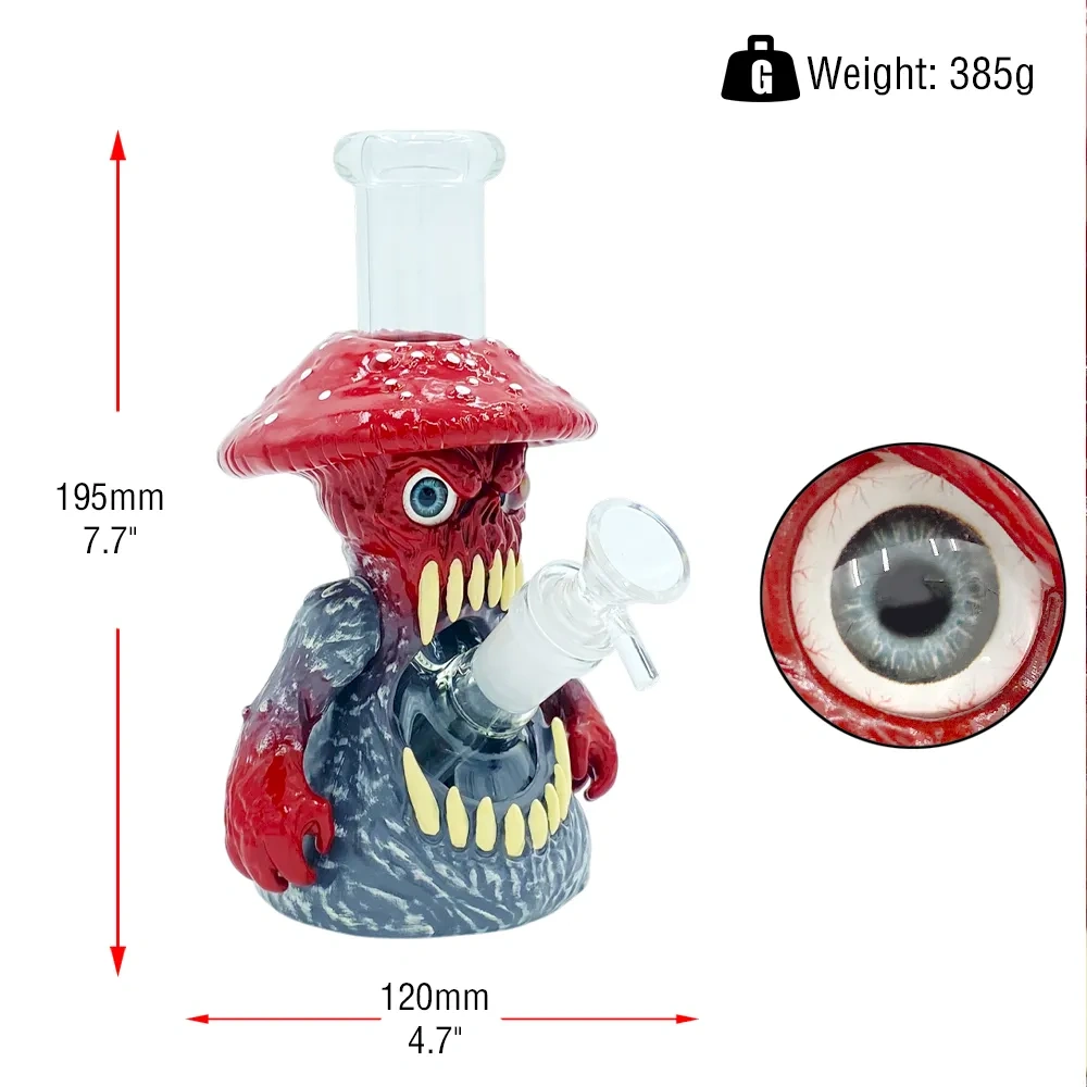 Custom Mushroom Monster Silicone Glass Water Pipe