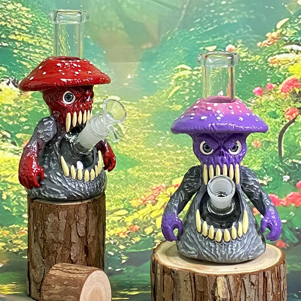 Custom Mushroom Monster Silicone Glass Water Pipe