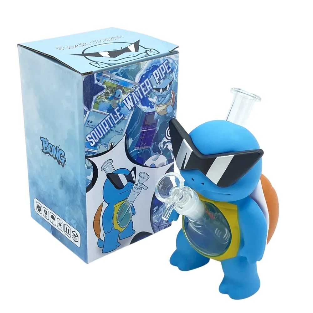 Custom Cool Squirtle Silicone Glass Water Pipe