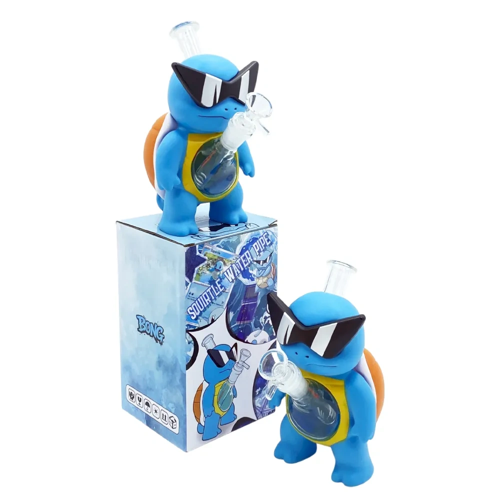 Custom Cool Squirtle Silicone Glass Water Pipe