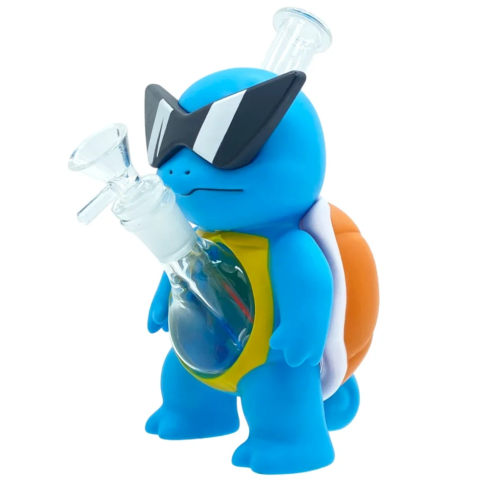 Custom Cool Squirtle Silicone Glass Water Pipe