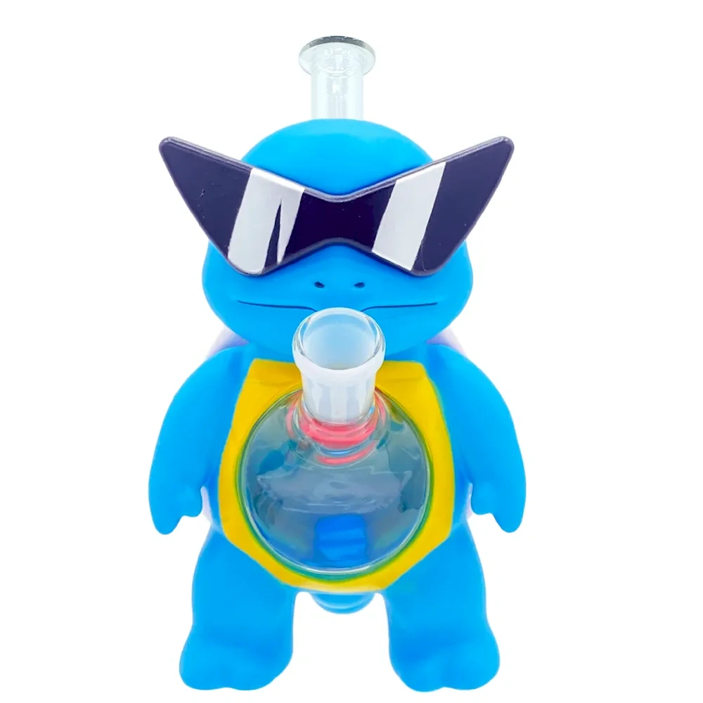 Custom Cool Squirtle Silicone Glass Water Pipe
