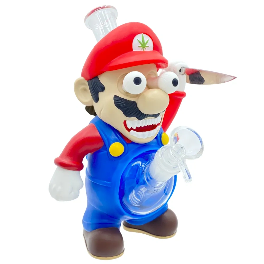 Custom Zombie & OG Mario Style Resin Glass Water Pipe Set