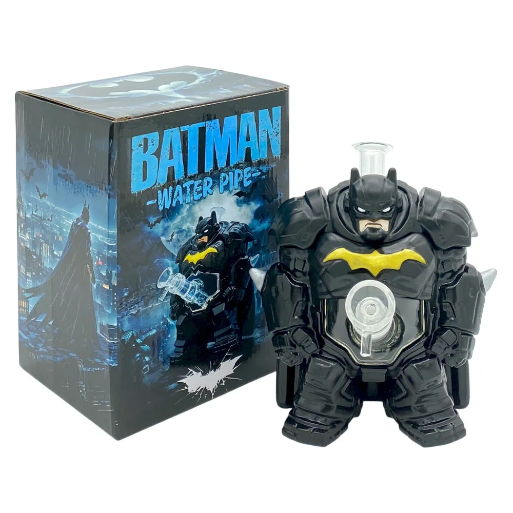 Custom Armored Batman Style Resin Base Glass Water Pipe