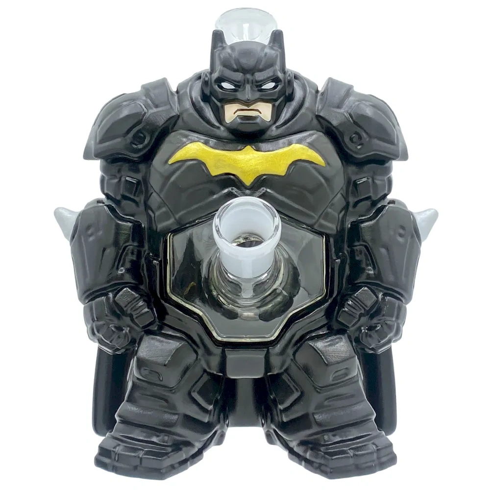 Custom Armored Batman Style Resin Base Glass Water Pipe
