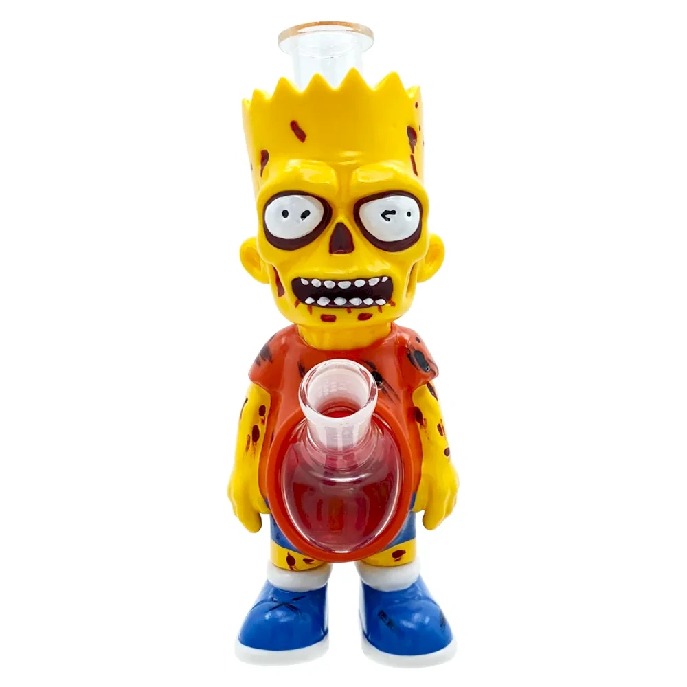 Custom Zombie Bart Simpson Style Resin Glass Water Pipe Set