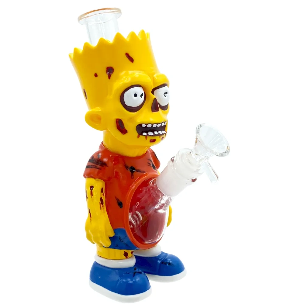 Custom Zombie Bart Simpson Style Resin Glass Water Pipe Set
