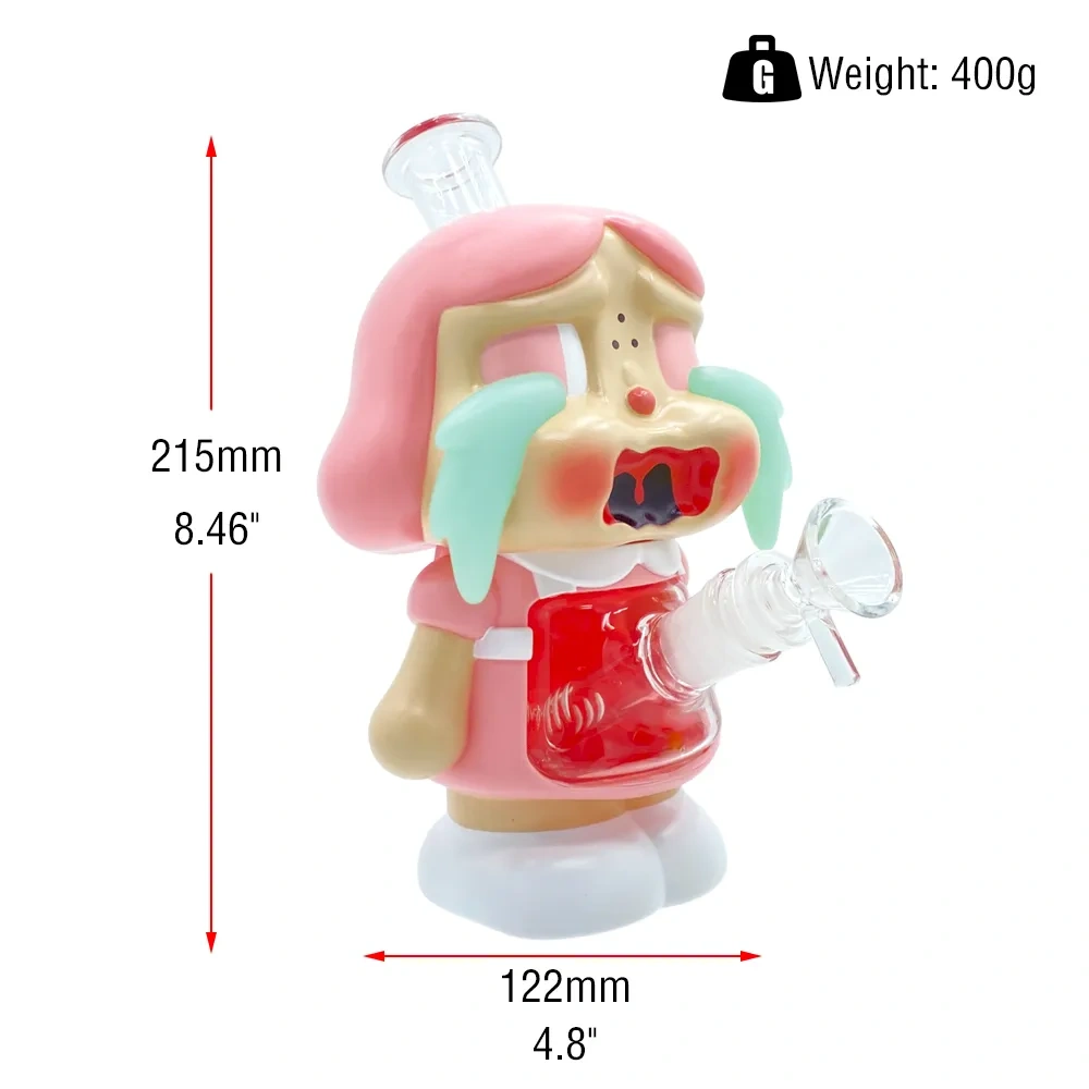 Custom Crying Girl Doll Resin Glass Water Pipe Set