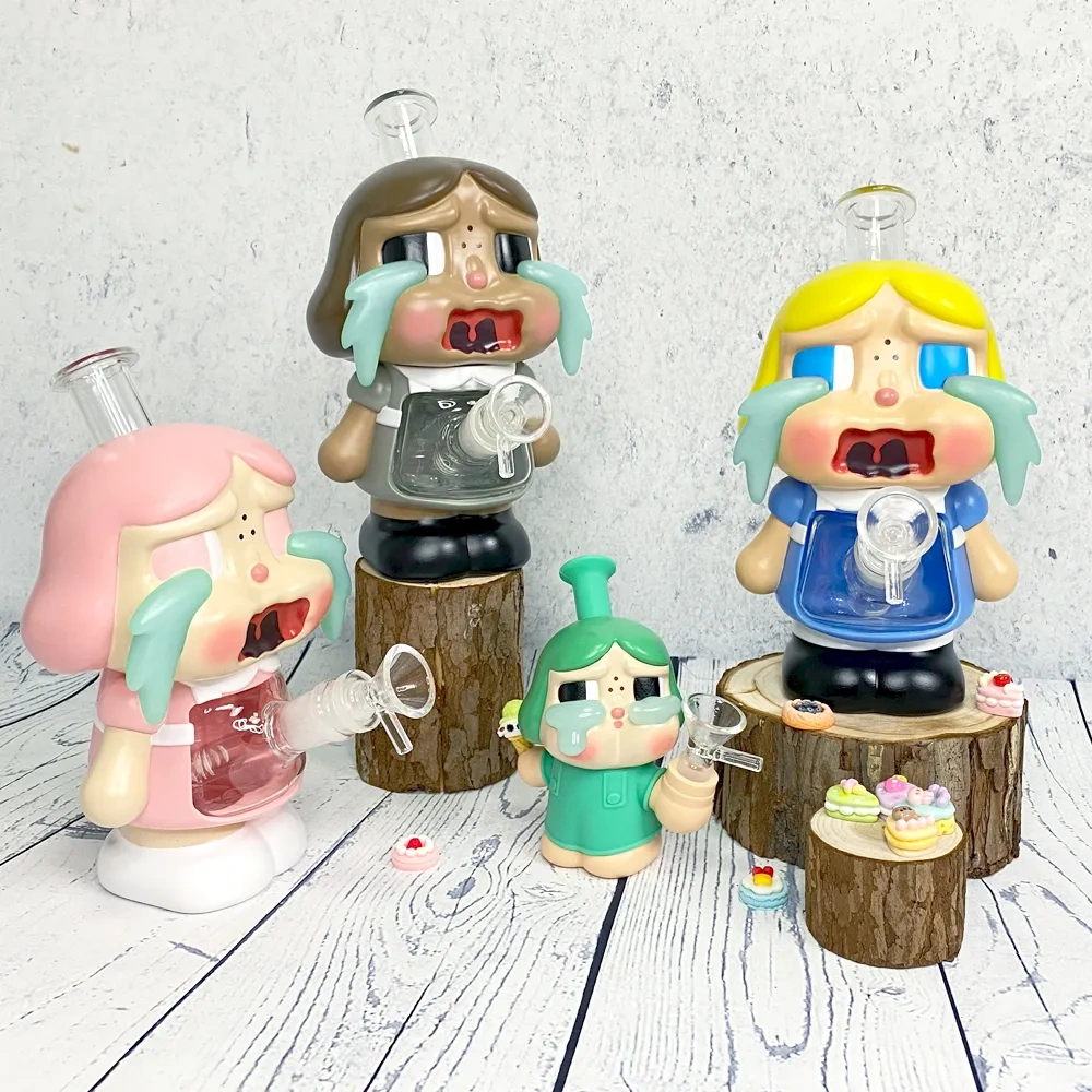 Custom Crying Girl Doll Resin Glass Water Pipe Set