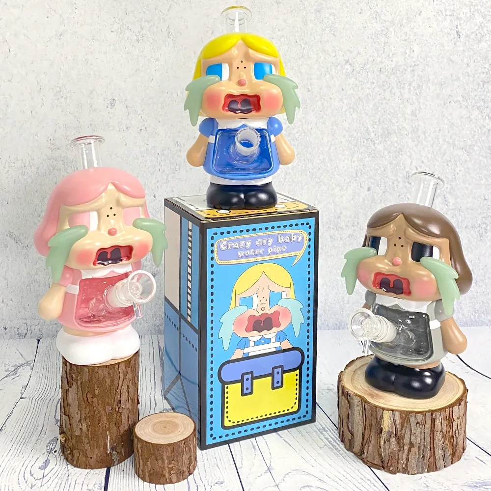 Custom Crying Girl Doll Resin Glass Water Pipe Set