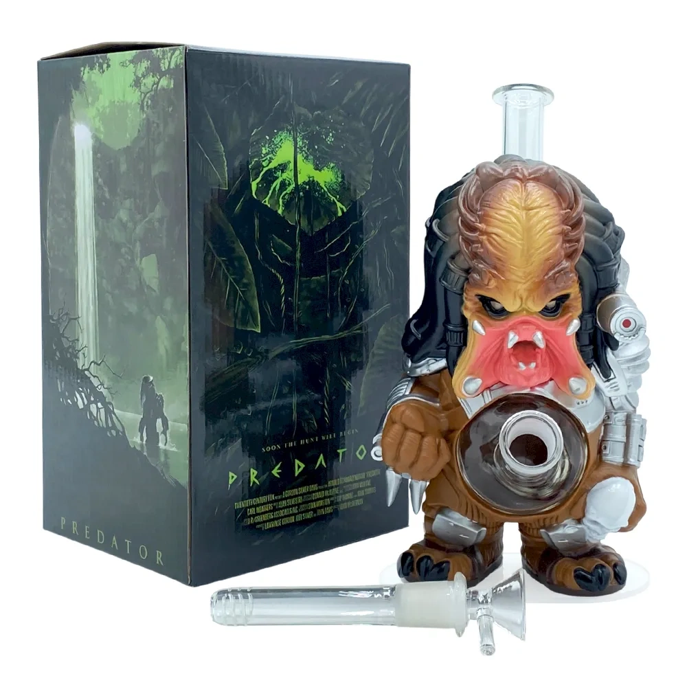 Custom Predator Alien Hunter Style Resin Glass Water Pipe