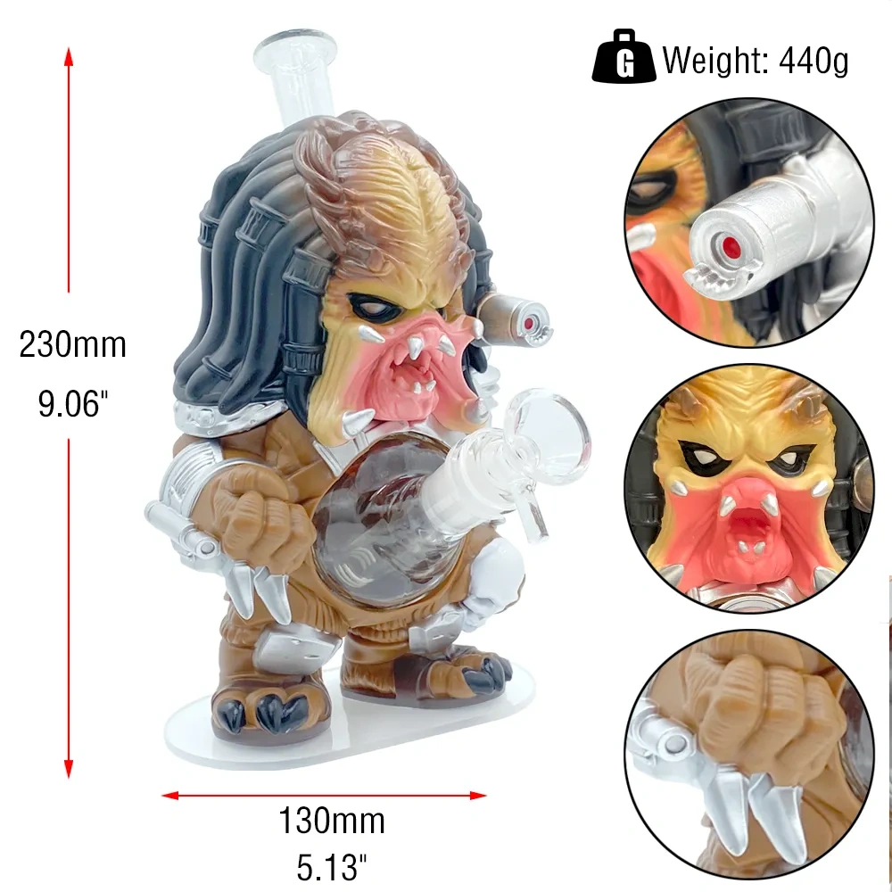 Custom Predator Alien Hunter Style Resin Glass Water Pipe