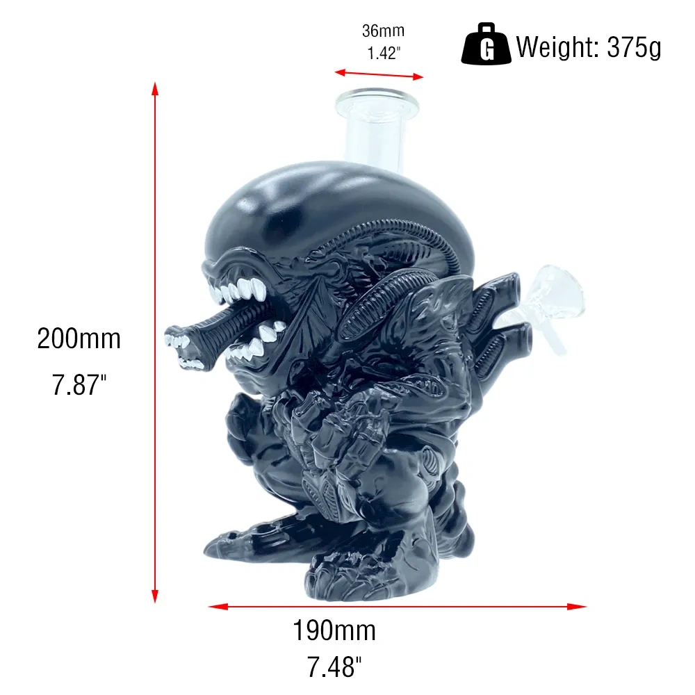 Custom Xenomorph Alien Style Resin Glass Water Pipe