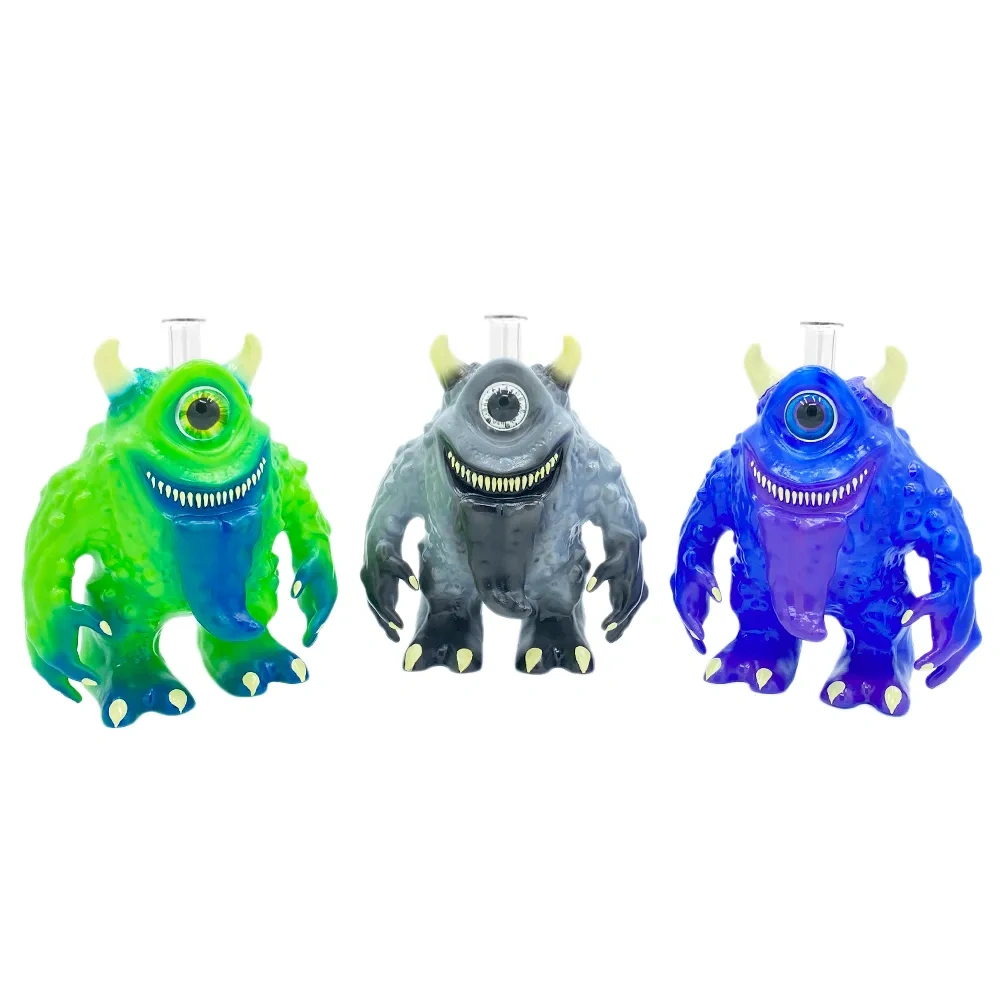 Custom One-Eyed Monster Resin Glass Water Pipe Set