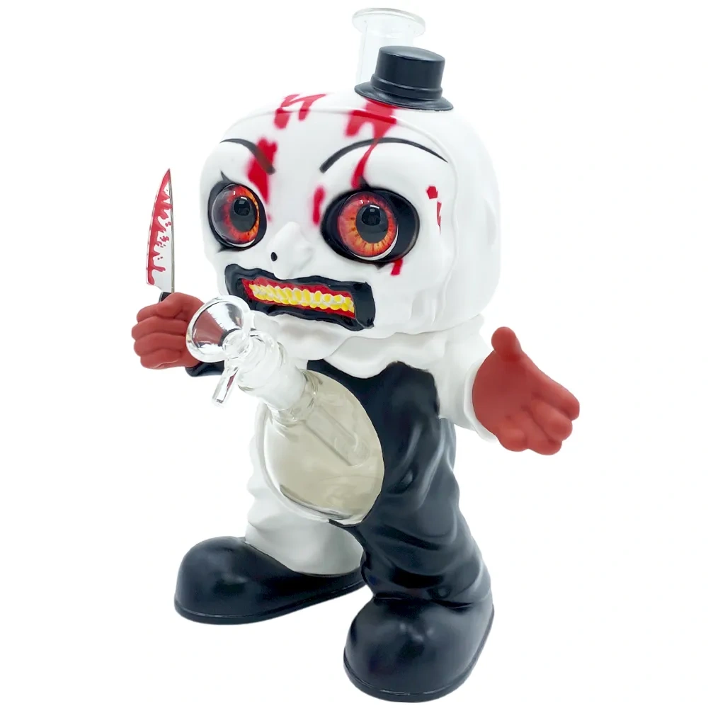 Custom Scary Bunny Skeleton Resin Glass Water Pipe