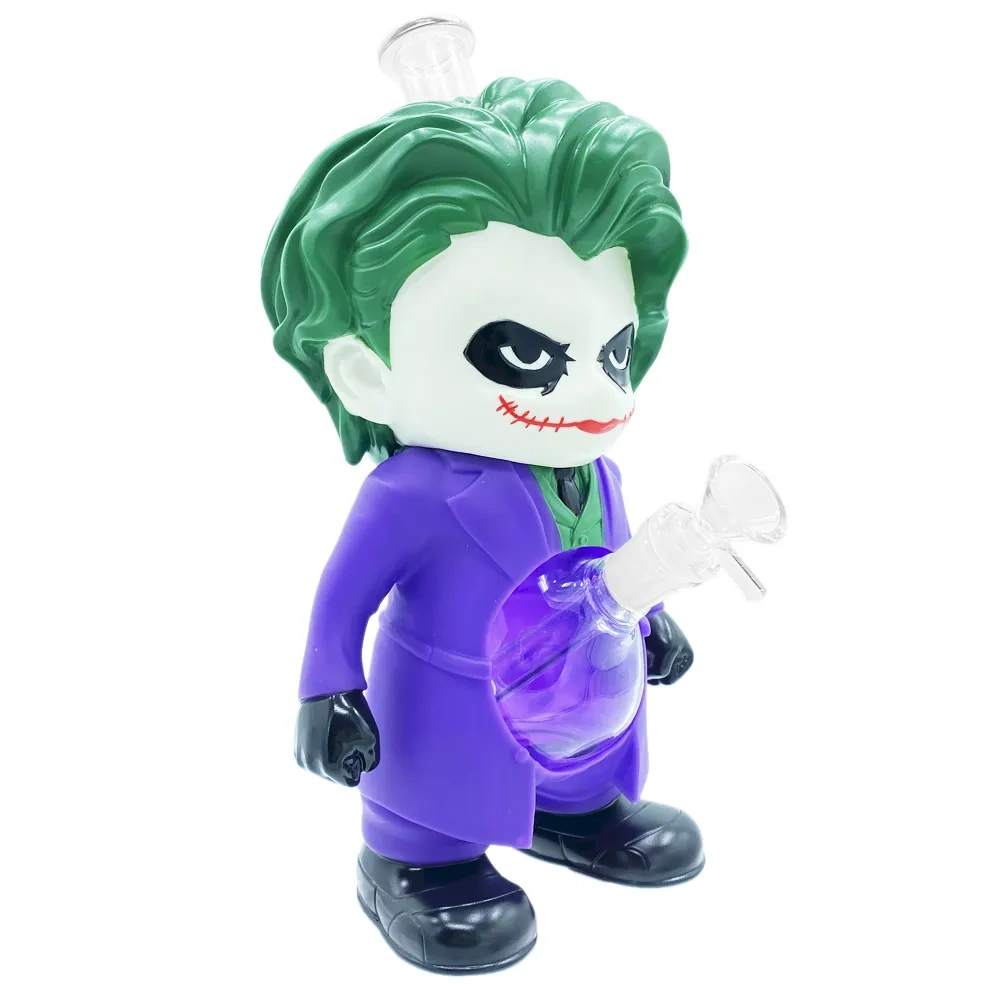 Custom Joker DC Comics Style Resin Glass Water Pipe