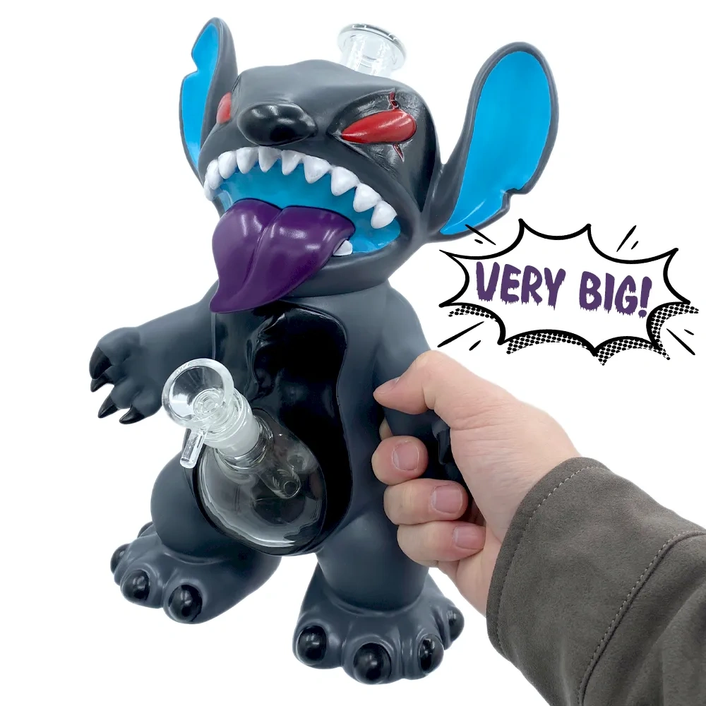Custom Stitch Lilo & Stitch Style Resin Glass Water Pipe Set