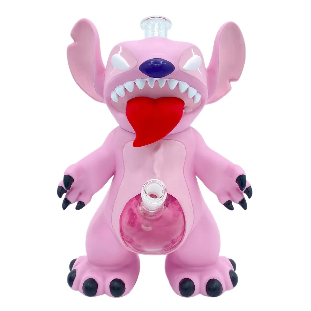 Custom Stitch Lilo & Stitch Style Resin Glass Water Pipe Set