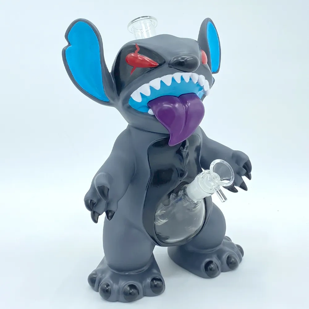 Custom Stitch Lilo & Stitch Style Resin Glass Water Pipe Set