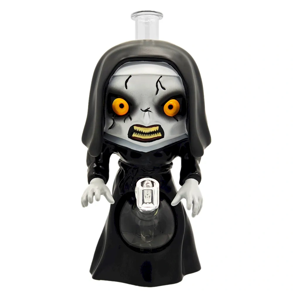Custom Scary Nun Horror Movie Style Resin Glass Water Pipe