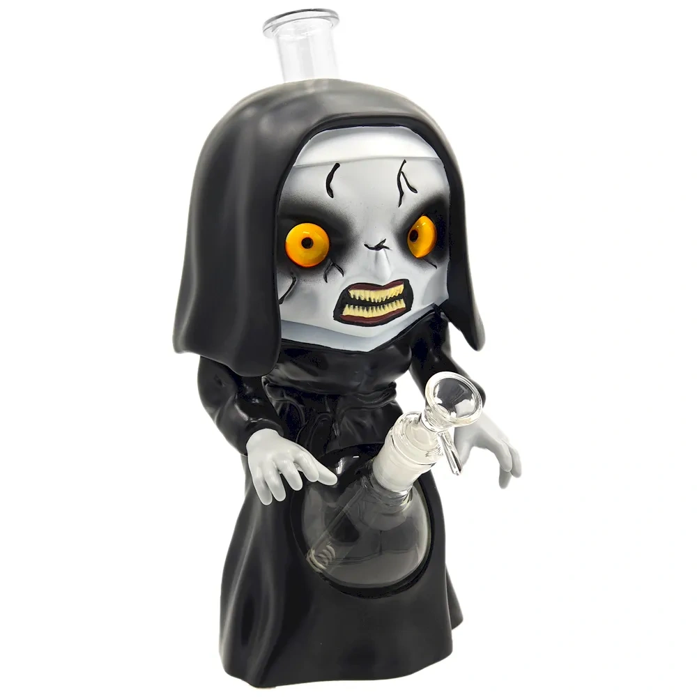 Custom Scary Nun Horror Movie Style Resin Glass Water Pipe