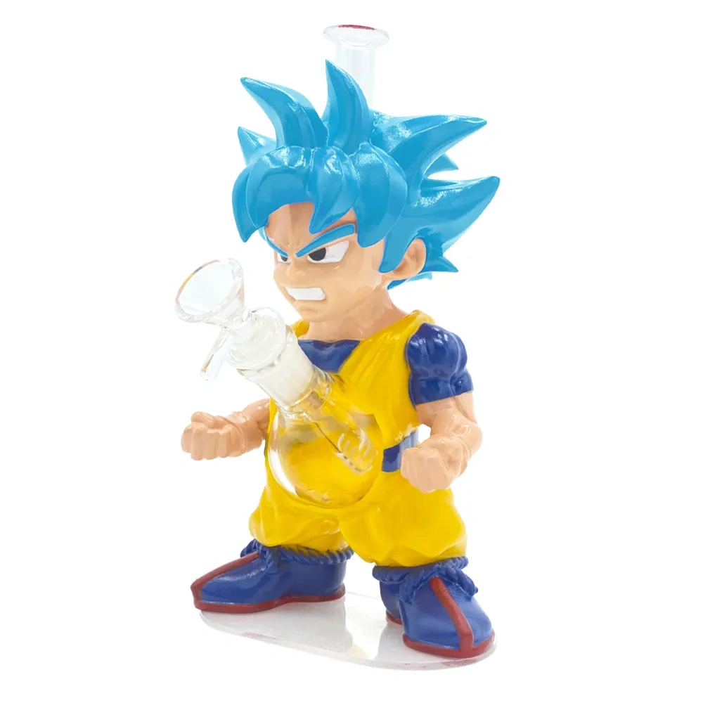Custom Goku Dragon Ball Super Saiyan Style Resin Glass Water Pipe Set