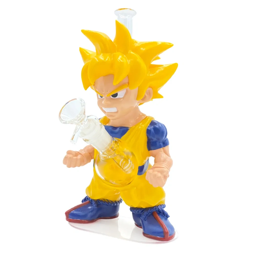 Custom Goku Dragon Ball Super Saiyan Style Resin Glass Water Pipe Set