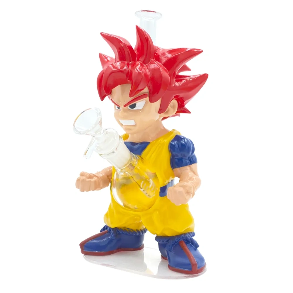 Custom Goku Dragon Ball Super Saiyan Style Resin Glass Water Pipe Set