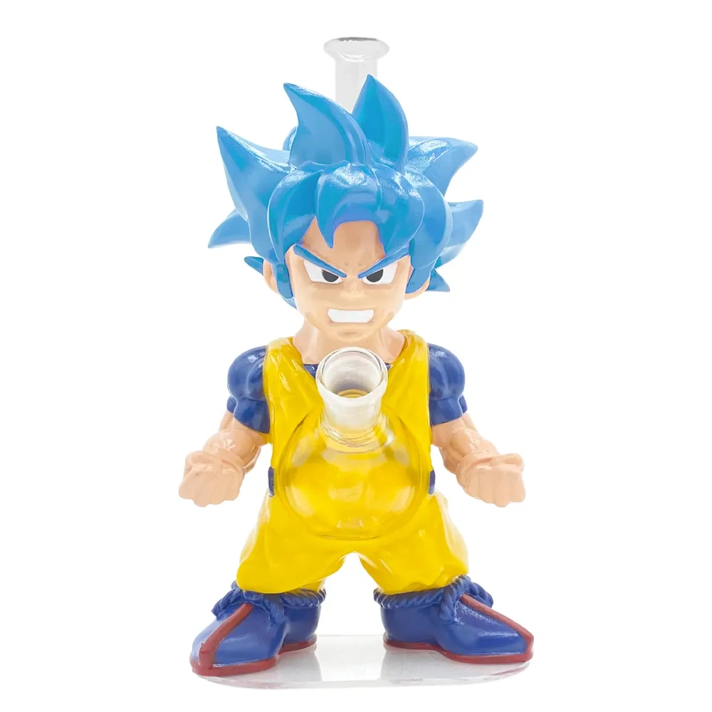 Custom Goku Dragon Ball Super Saiyan Style Resin Glass Water Pipe Set