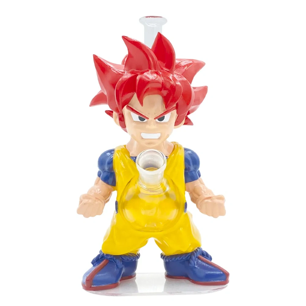 Custom Goku Dragon Ball Super Saiyan Style Resin Glass Water Pipe Set