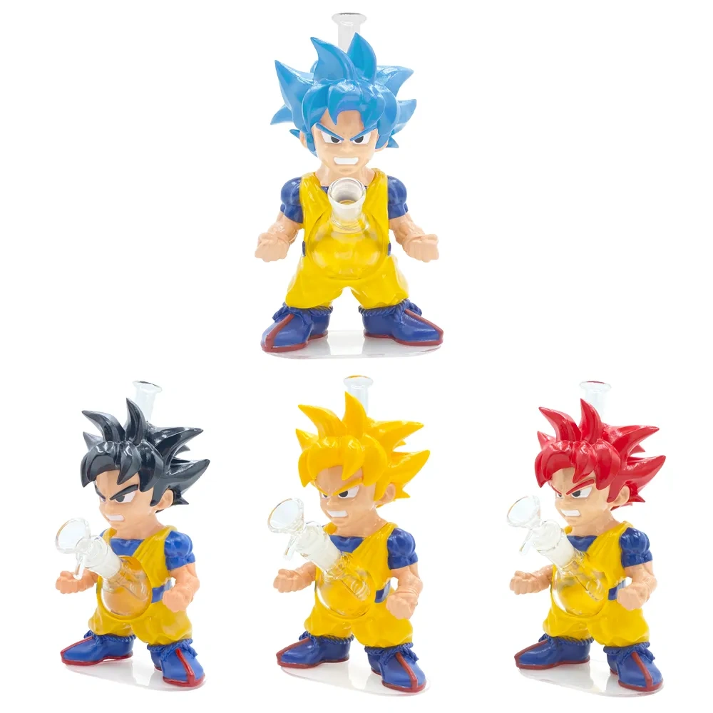 Custom Goku Dragon Ball Super Saiyan Style Resin Glass Water Pipe Set