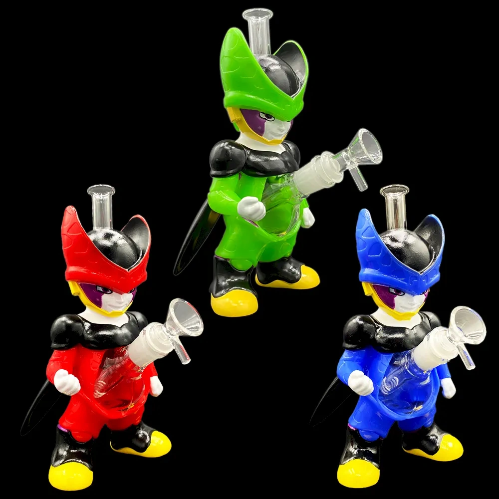 Custom Cell Dragon Ball Z Style Resin Glass Water Pipe Set